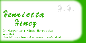 henrietta hincz business card